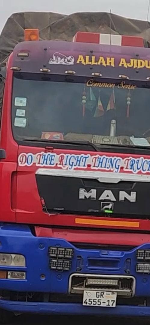 Company trucks front view