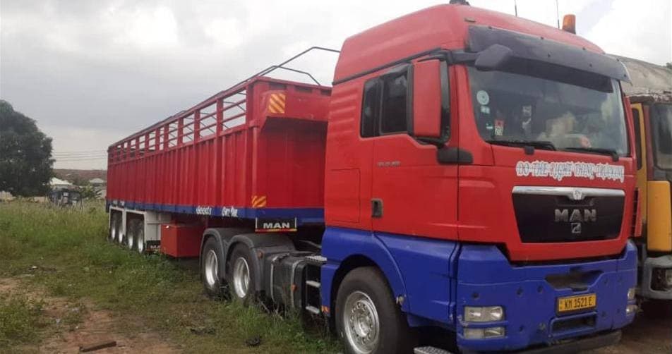 Freight truck transporting cargo